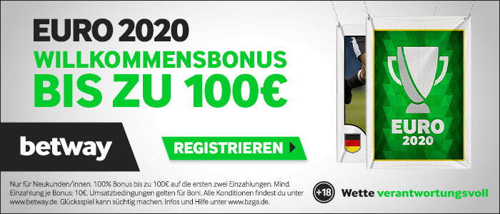 Betway EM Bonus bis zu 100€