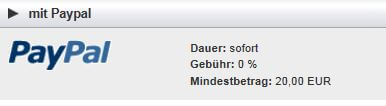 PayPal Sportwetten bei Digibet