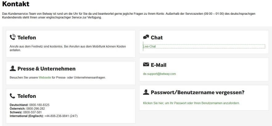 Betway Kundenservice Betway Kundenservice