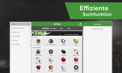 mobile Wetten bei Betway Betway mobile Wetten