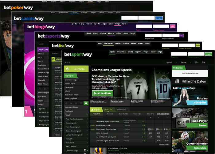der neue Webauftritt des Wettanbieters Betway Betway neues Website Design