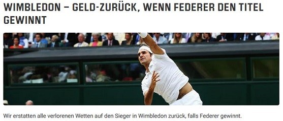 Zur Wimbledon Moneyback-Aktion von Unibet Wimbledon Moneyback bei Unibet