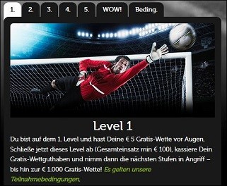 ComeOn Free Bet Club Levels