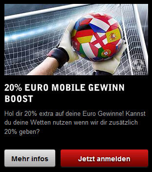 Betsafe Gewinn Boost für mobile EM Wetten