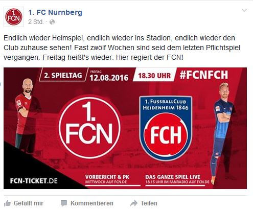 Nürnberg Heimauftakt 2016