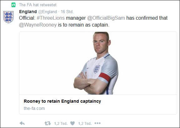 wf-slowakei-england-fa-rooney-kapitän-twitter