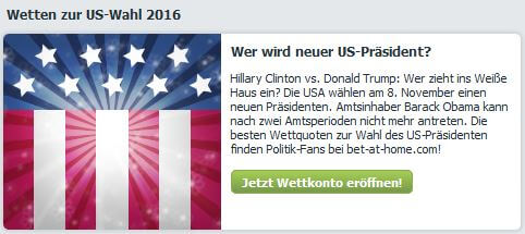 US Wahl 2016 Bet-at-home