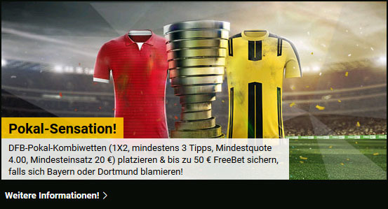 50 Euro DFB Pokal Cashback bei Bwin