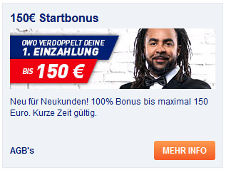 Sportingbet 150 Euro Neukundenbonus