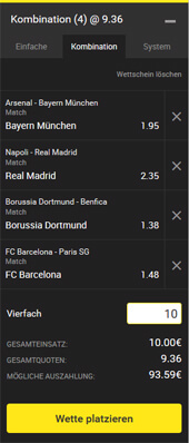 Unibet Wettschein