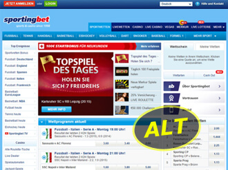 Sportingbet Webseite