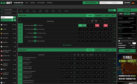 Kulbet Sportwetten