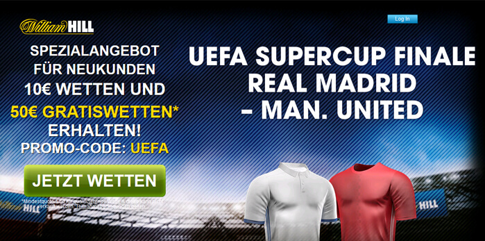 Gratiswette zum UEFA Supercup bei William Hill