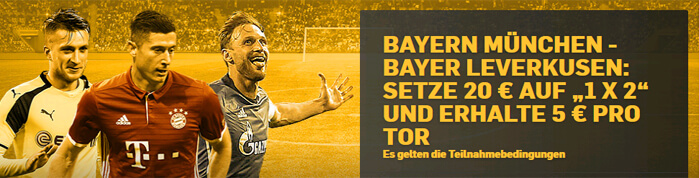 Betfair Gratiswette zu Bayern München - Leverkusen