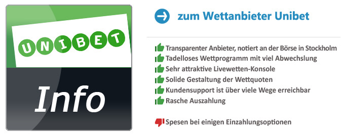 Vorteile Wettanbieter Unibet