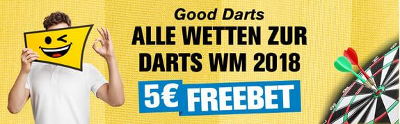 Gratiswette auf die Darts WM 2018 bei Interwetten