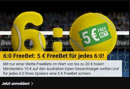 Australian Open Wettquoten bei Bwin