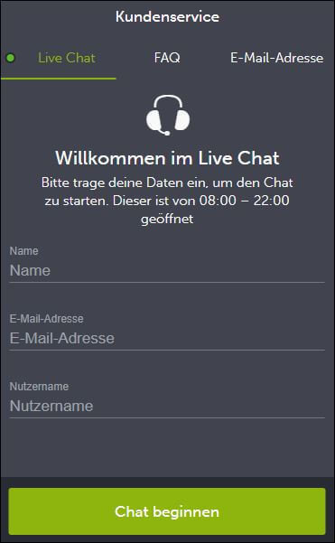 Kundenservice von ComeOn ComeOn Kundendienst