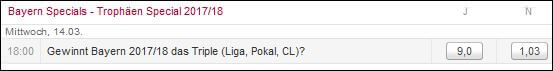 Bayern-Triple Wette Tipico