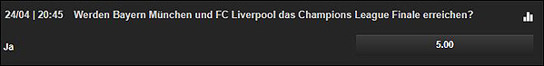 Bet90 Champions League Wetten Finale Bayern Liverpool