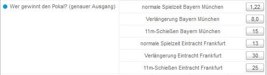 Bayern Frankfurt Pokal Finale Wetten Tipico