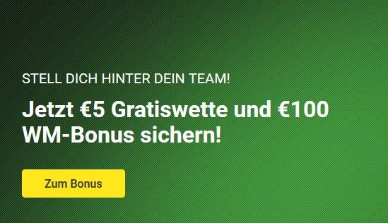 WM 2018 5 Euro Gratiswette Unibet