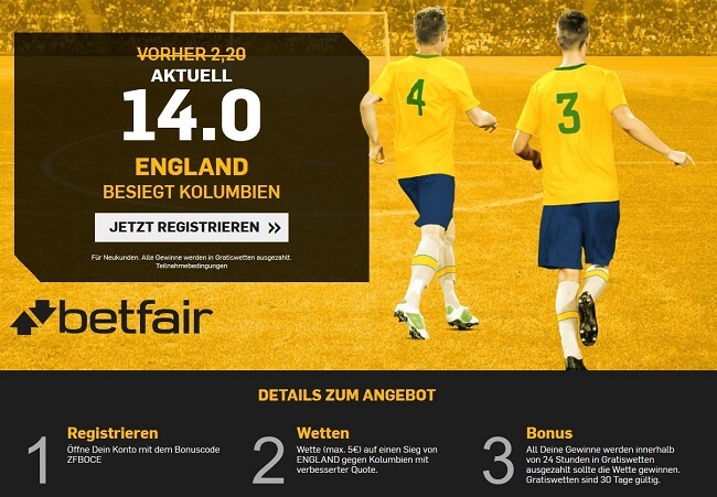 beste WM 2018 Quoten bei Betfair