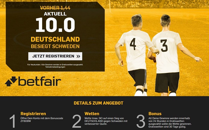 beste WM 2018 Quoten bei Betfair