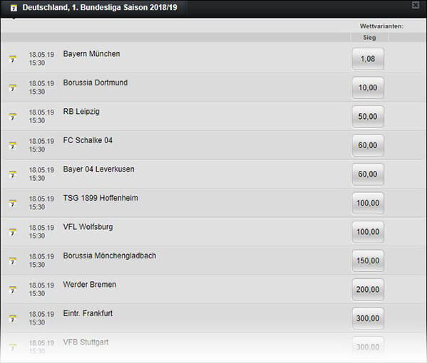 XTiP Deutsche Meisterwetten Screenshot XTiP Deutsche Meisterwetten