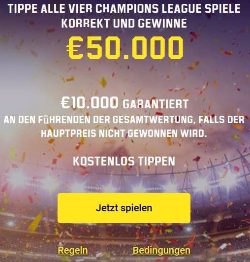 Unibet CL Aktion