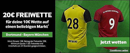 Betway Aktion Freiwette Dortmund Bayern