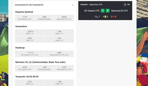 LeoVegas-Livewetten-Wettquoten