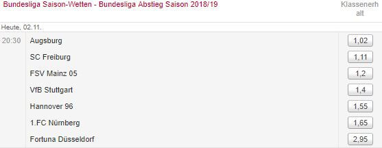 Tipico Wetten Bundesliga Klassenerhalt
