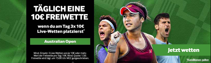 Betway Freiwetten zu den Australian Open