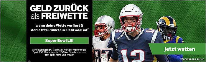 Zur Super Bowl Gratiswetten-Aktion bei Betway Super Bowl Gratiswette bei Betway