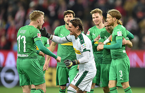 20190309_PD7062 Bild zeigt den Jubel von Gladbach © Torsten Silz / dpa / picturedesk.com