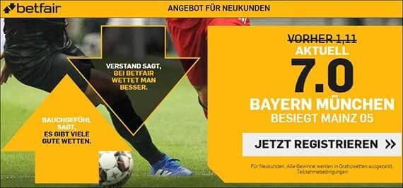 Quotenboost FC Bayern - Mainz