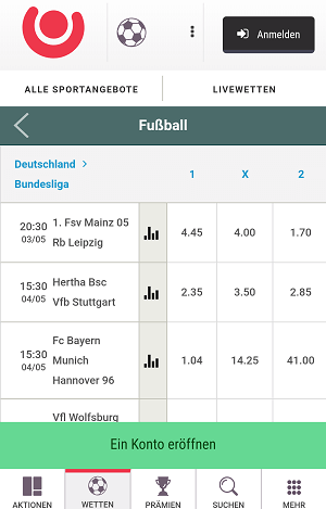 GUTS Fussball Wetten