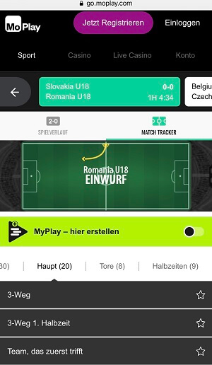 Fussball Wetten Live bei Moplay width=