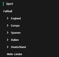Moplay Fussball Wetten Menü