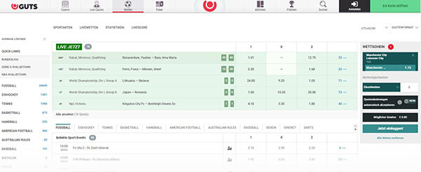 Startseite Guts Sportwetten