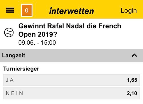 French Open Wettquoten