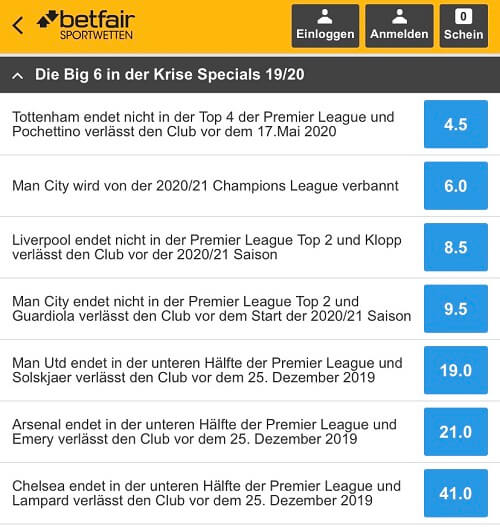 Fussball Wetten bei Betfair fussball wetten