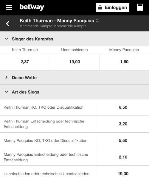 Pacquiao Thurman Wettquoten