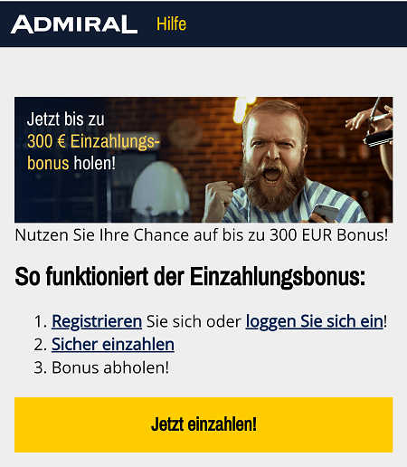 AdmiralBet einzahlung