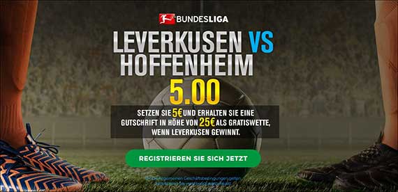 Screenshot zur Ohmbet Bundesliga Aktion Leverkusen - Hoffenheim