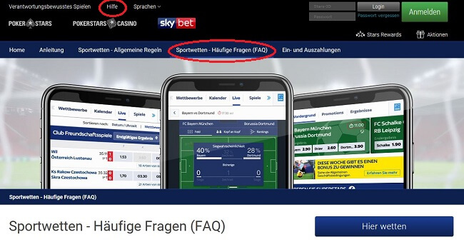 skybet kundensupport start