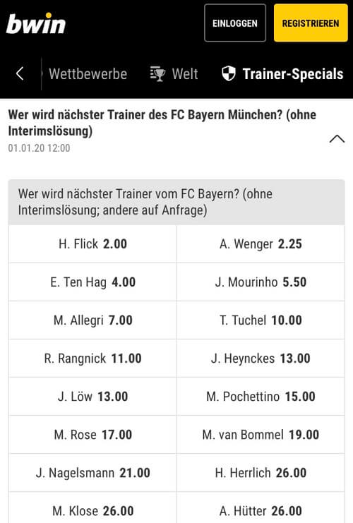 wenger bayern trainer