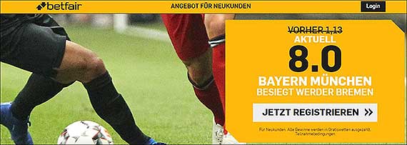 Bundesliga Quotenboost FC Bayern - Werder Bremen