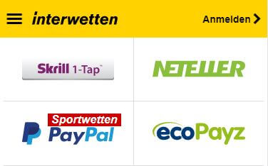 online Einzahlen bei Interwetten Online Einzahlung bei Interwetten